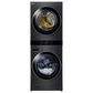 LG 5.0 cu.ft. Washer, 7.4 cu.ft. Gas Dryer, Washtower with Center Control in Black Steel, , large