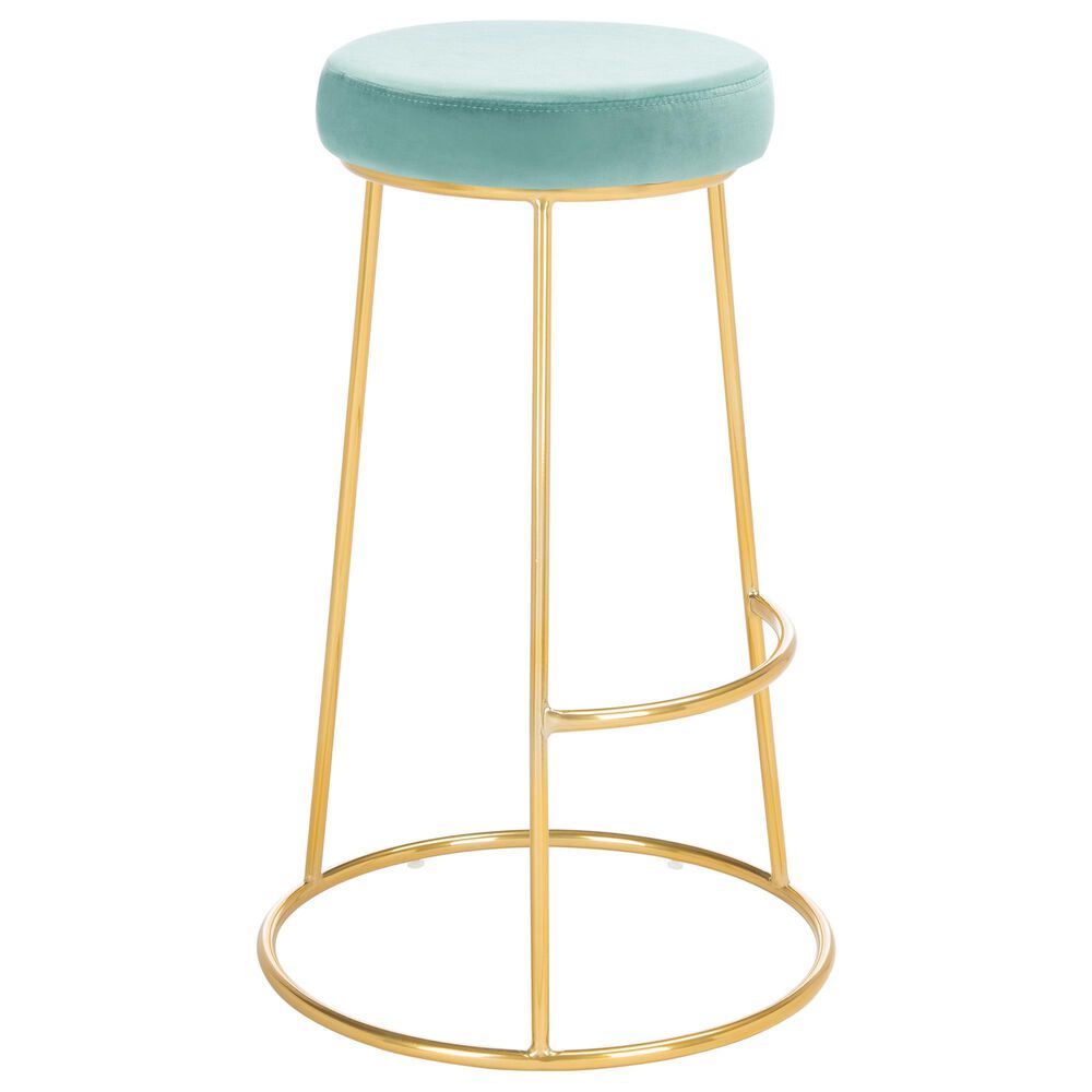 Safavieh Sabina Round Barstool in Seafoam, , large