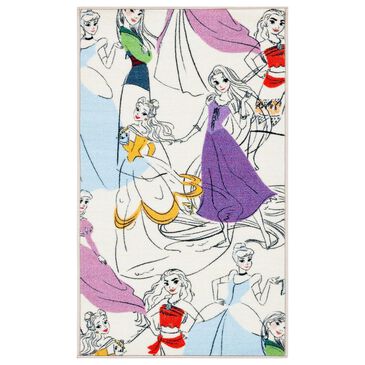 Safavieh Disney Princess Inspire 2"3" x 3"9" Ivory and Pink Kids Rug, , large