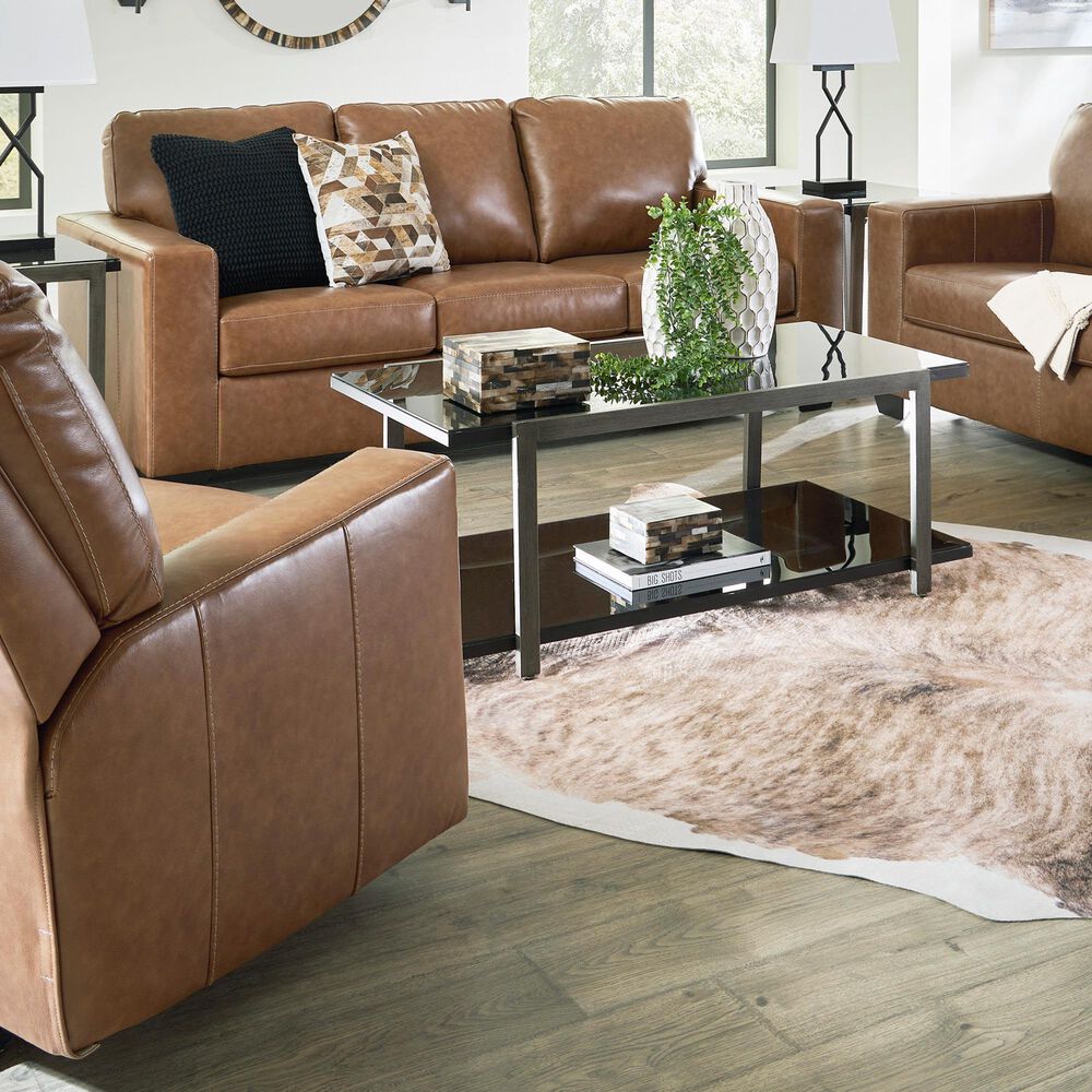 Ashley Bolsena 3-Piece Stationary Living Room Set with Rocker Recliner in Caramel, , large