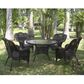 International Caravan Riviera 5-Piece Outdoor Dining Set in Antique Pecan, , large