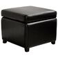 Baxton Studio Small Cube Storage Ottoman in Black, , large