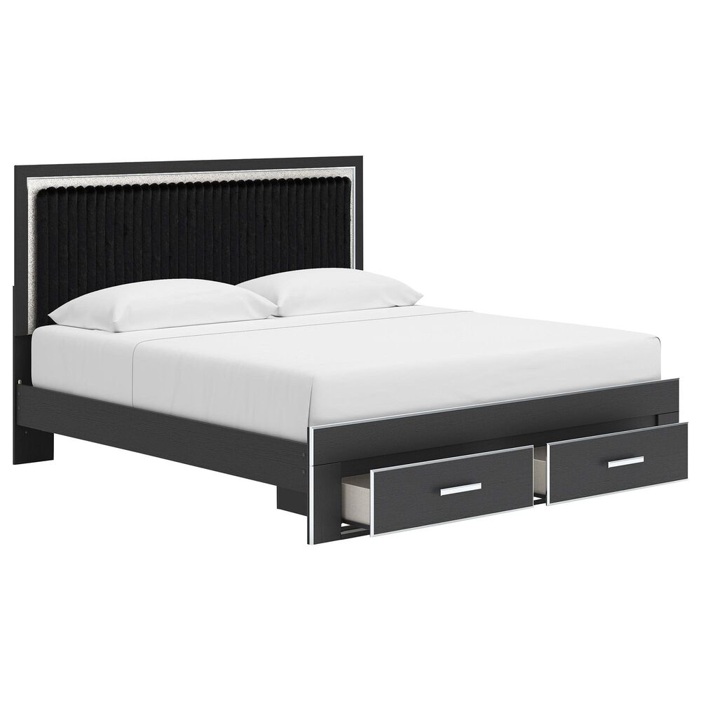 Ashley Zuraleus 4-Piece King Storage Bedroom Set in Matte Black, , large