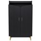 Furniture of America Leclair 7-Shelf Shoe Cabinet in Black and Gold, , large