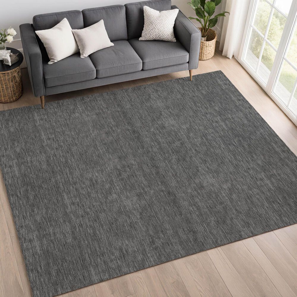 Dalyn Rug Company Soft Essentials Solid Graphite 5' x 7'6" Area Rug, , large