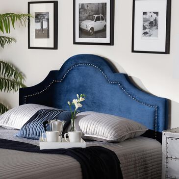 Baxton Studio Rita Queen Headboard in Blue, , large