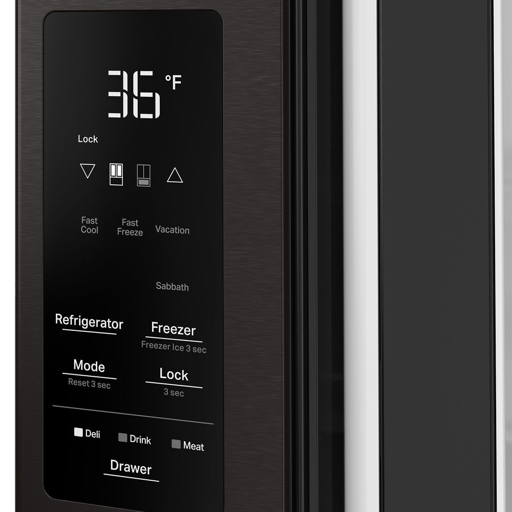 Whirlpool 30 Cu. Ft. French Door Refrigerator in Fingerprint-Resistant Black Stainless Steel, , large