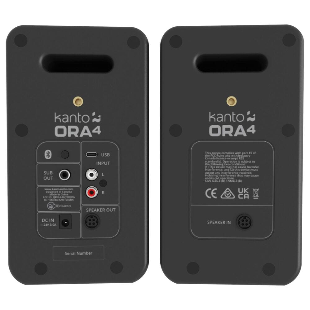 Kanto ORA4 Powered Reference Speakers with USB-C Input in Black (Pair), , large