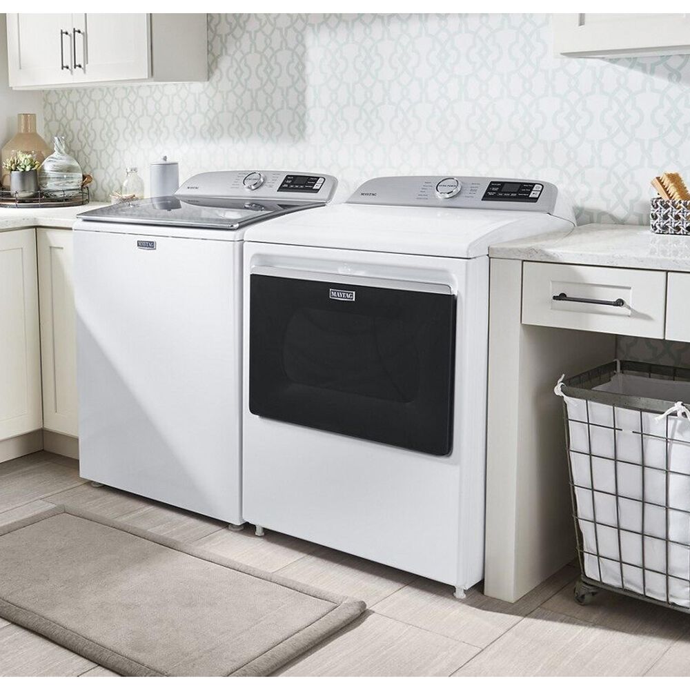 Maytag 7.4 Cu. Ft. Front Load Gas Dryer with Wifi in White, , large