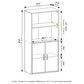 HOMLUX 4-Tier Open Shelf Display Bookcase in White, , large