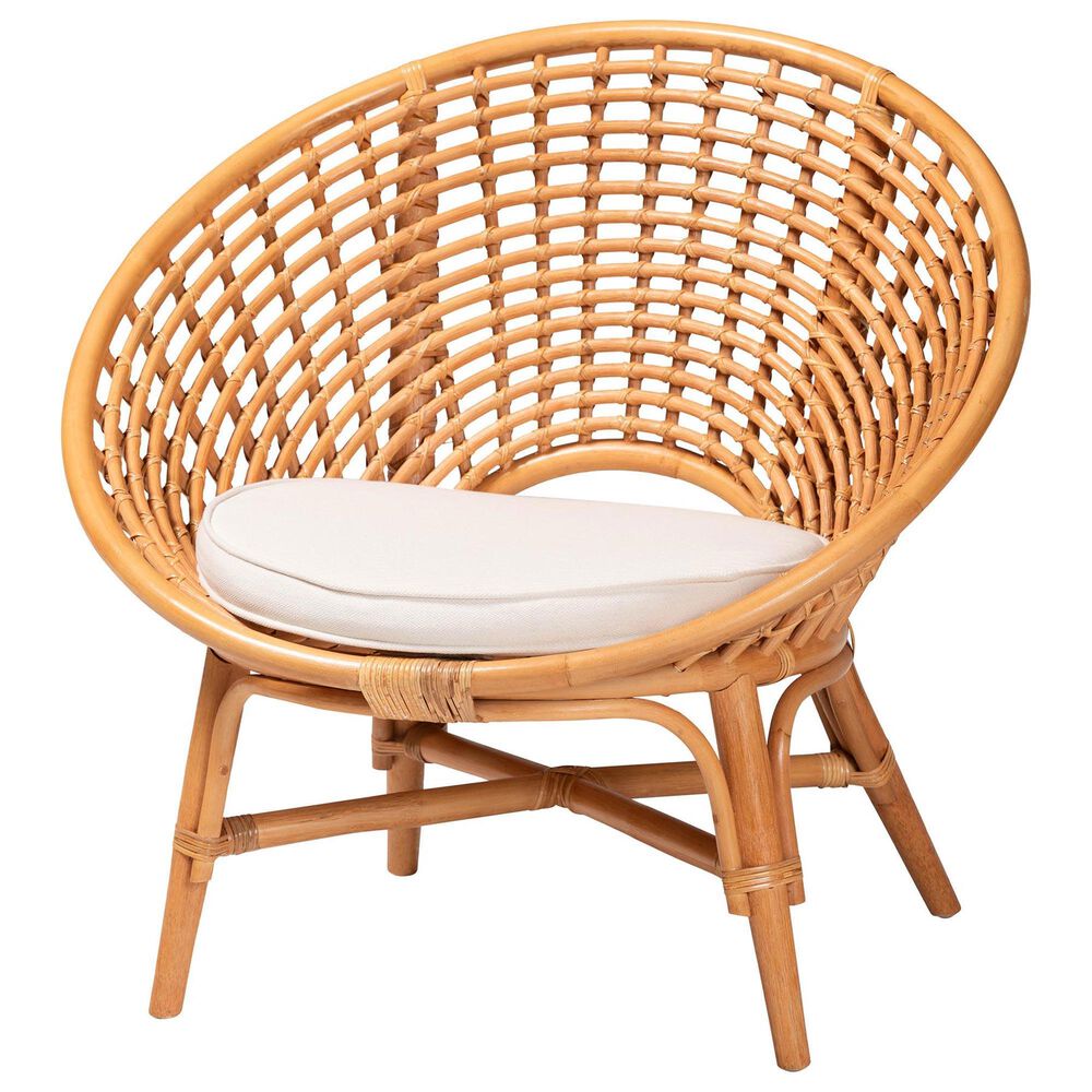 Baxton Studio Aerin Accent Chair in White, , large