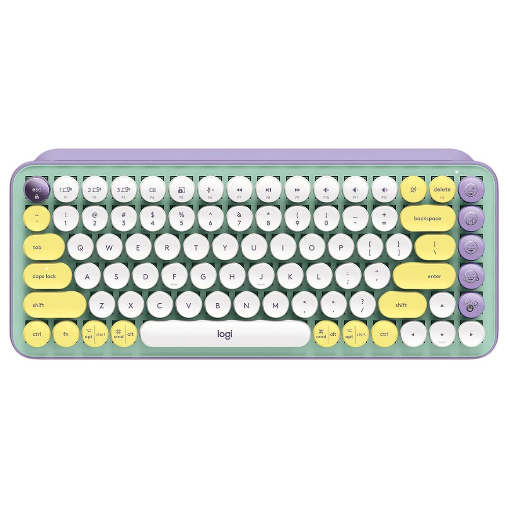 Logitech Pop Emoji Wireless Keyboard in Violet, , large