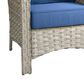HOMLUX Outdoor Arm Chair in Navy Blue (Set of 2), , large