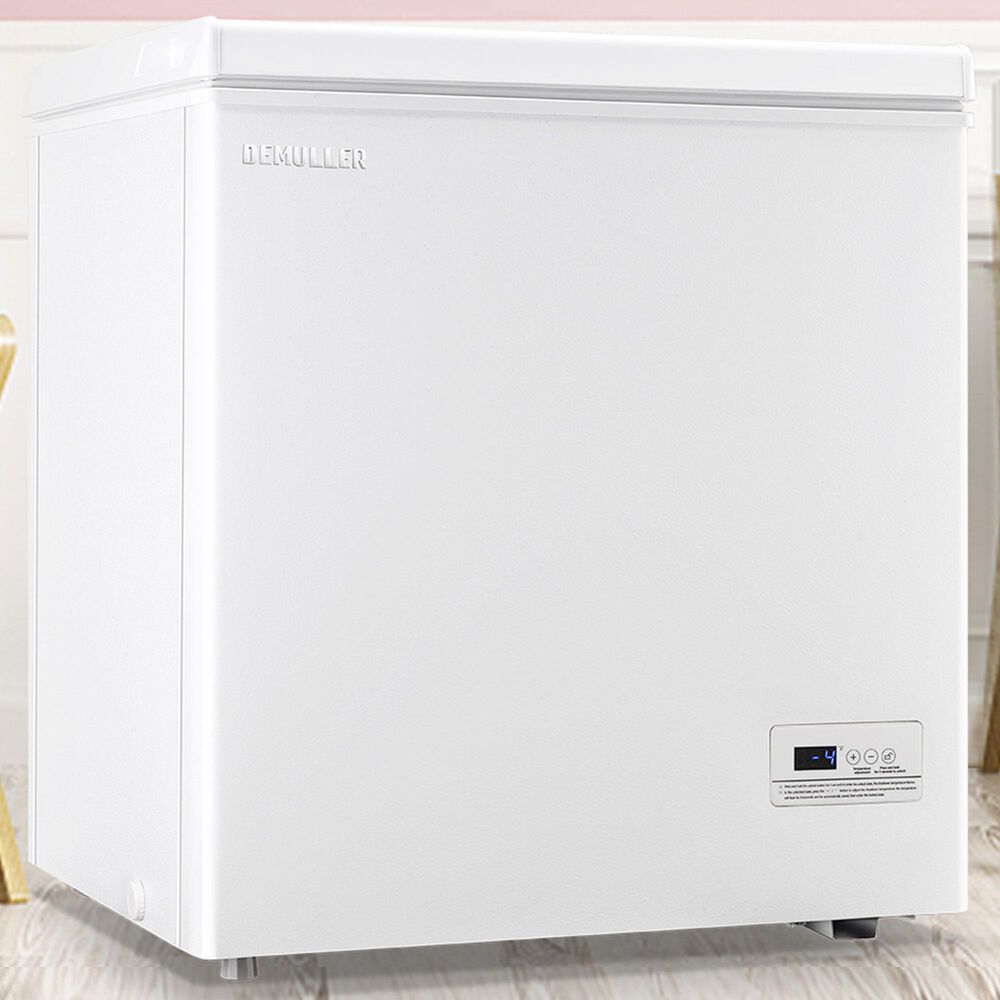HOMLUX 5 Cu. Ft. Deep Chest Freezer with Removable Basket in White, , large
