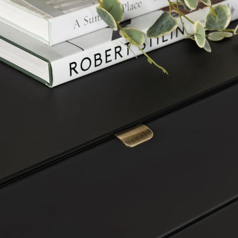 Crestview Collection Stratton 3-Drawer Chest in Black, , large
