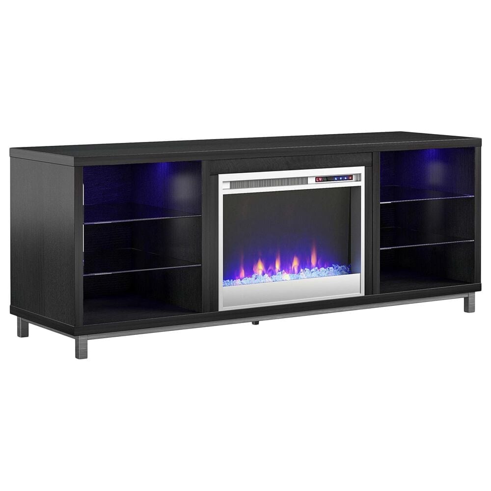 DHP Lumina 65" Fireplace TV Stand in Black Oak, , large