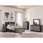 Ashley Broachmyn 4 Piece Full Bookcase Bed Set in  Black and Gray, , large
