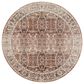 Surya Carlisle Oriental 5"3" Round Dusty Pink, Medium Brown, Light Gray, Pale Blue, Brown and Cream Area Rug, , large