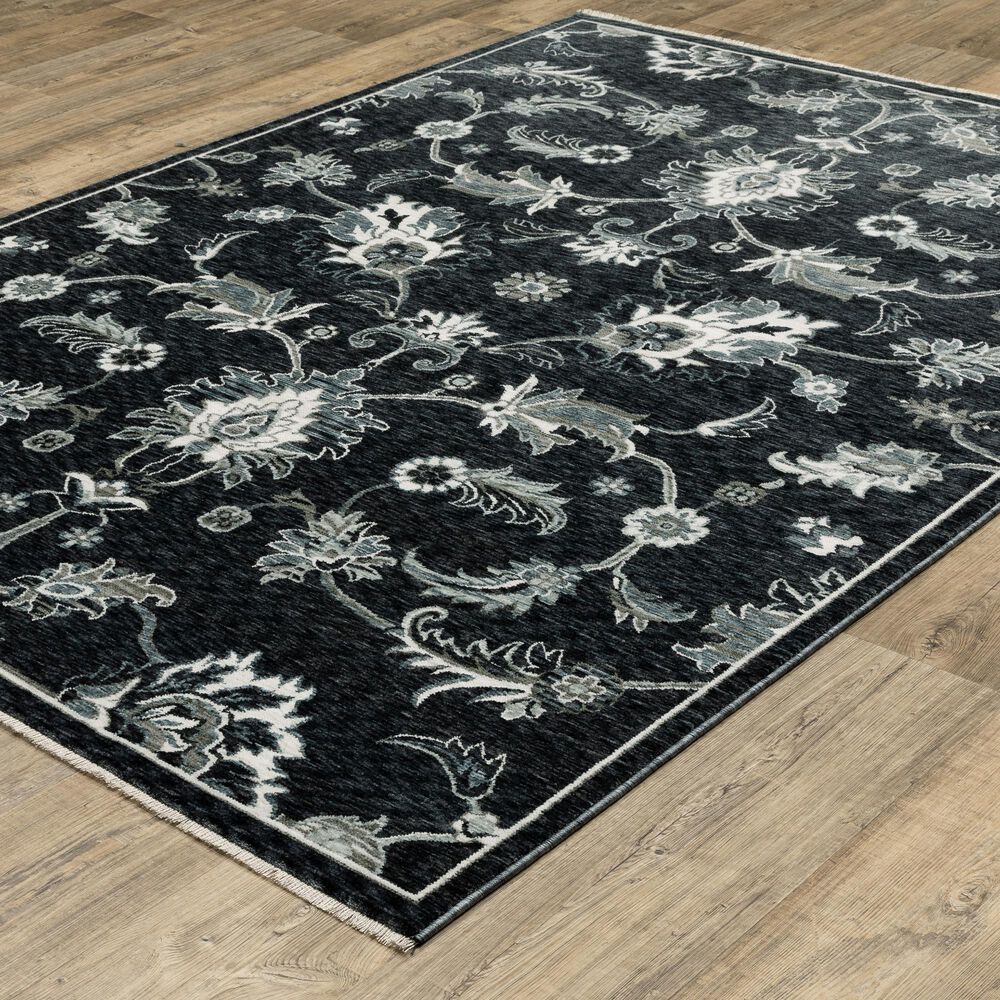 Oriental Weavers Echo ECH05 Blue and Ivory 9&#39;10&quot; x 12&#39;10&quot; Area Rug, , large