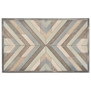 Maple and Jade 20" x 32" Farmhouse Wall Decor in Maroon, Gray, Brown, Blue and White, , large