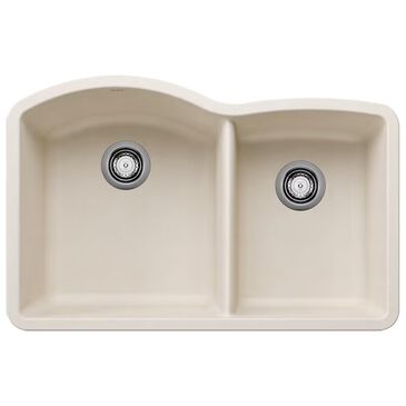 Blanco Diamond 32" 1-3/4 Double Bowl Kitchen Sink in Soft White, , large