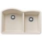 Blanco Diamond 32" 1-3/4 Double Bowl Kitchen Sink in Soft White, , large