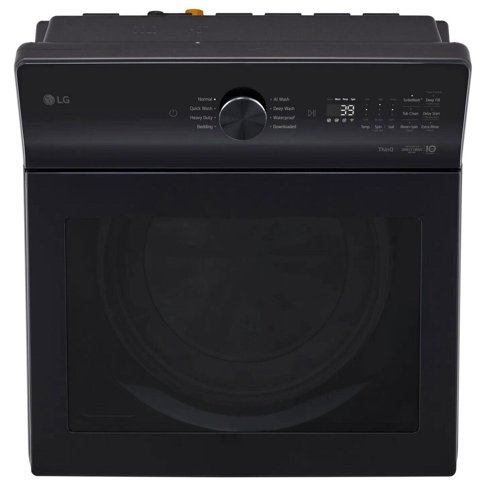 LG 5 Cu. Ft. Smart Top Load Washer and 7.3 Cu. Ft. Electric Dryer Laundry Pair in Platinum Black, , large