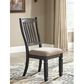 Ashley Tyler Creek Dining Chair Set of 2 in Black and Grayish Brown, , large