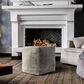 LR Home 18" Square Pouf in Gray and Beige, , large