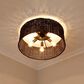 Golden Lighting Erma 5-Light Flush Mount in Matte Black, , large