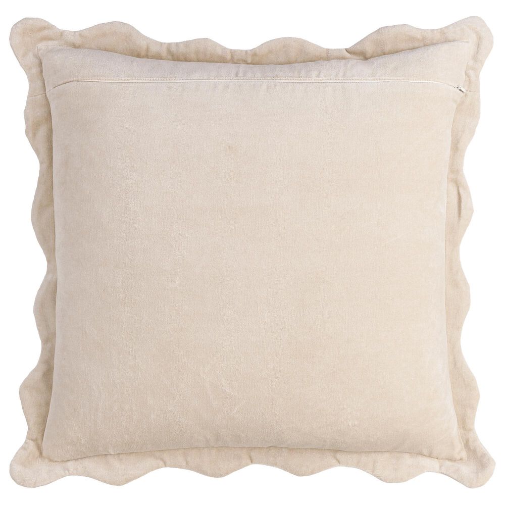 Surya Effervescent 20" Square Throw Pillow in Cream, , large