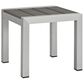 Modway Shore 3-Piece Outdoor Patio Aluminum Chaise Set in Silver and Gray Wicker, , large