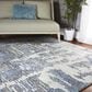 Nourison Ellora ELL01 7"9"" x 9"9"" Blue Area Rug, , large