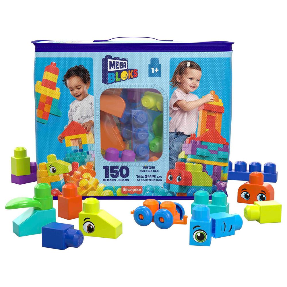 Barbie Bigger Blocks Building Set with Storage Bag for Toddler in Multicolor, , large