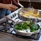 Joseph Joseph Space Steel 8" Frying Pan with Folding Handle in Stainless Steel, , large
