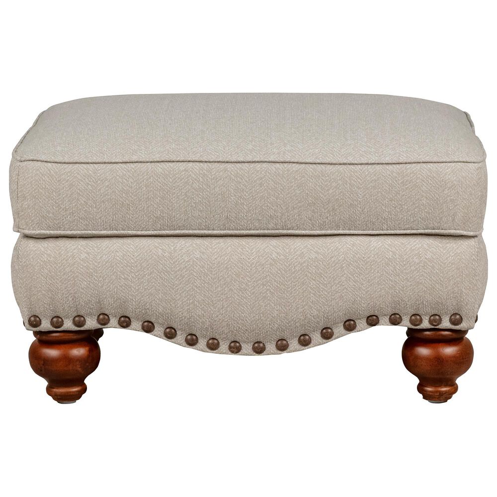 Bassett Ottoman W/brass Nailheads, , large