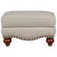 Bassett Ottoman W/brass Nailheads, , large