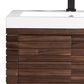 James Martin Vanities Linden 24" Single Bathroom Vanity in Mid Century Walnut with 5 cm White Glossy Resin Top and Rectangular Sink, , large