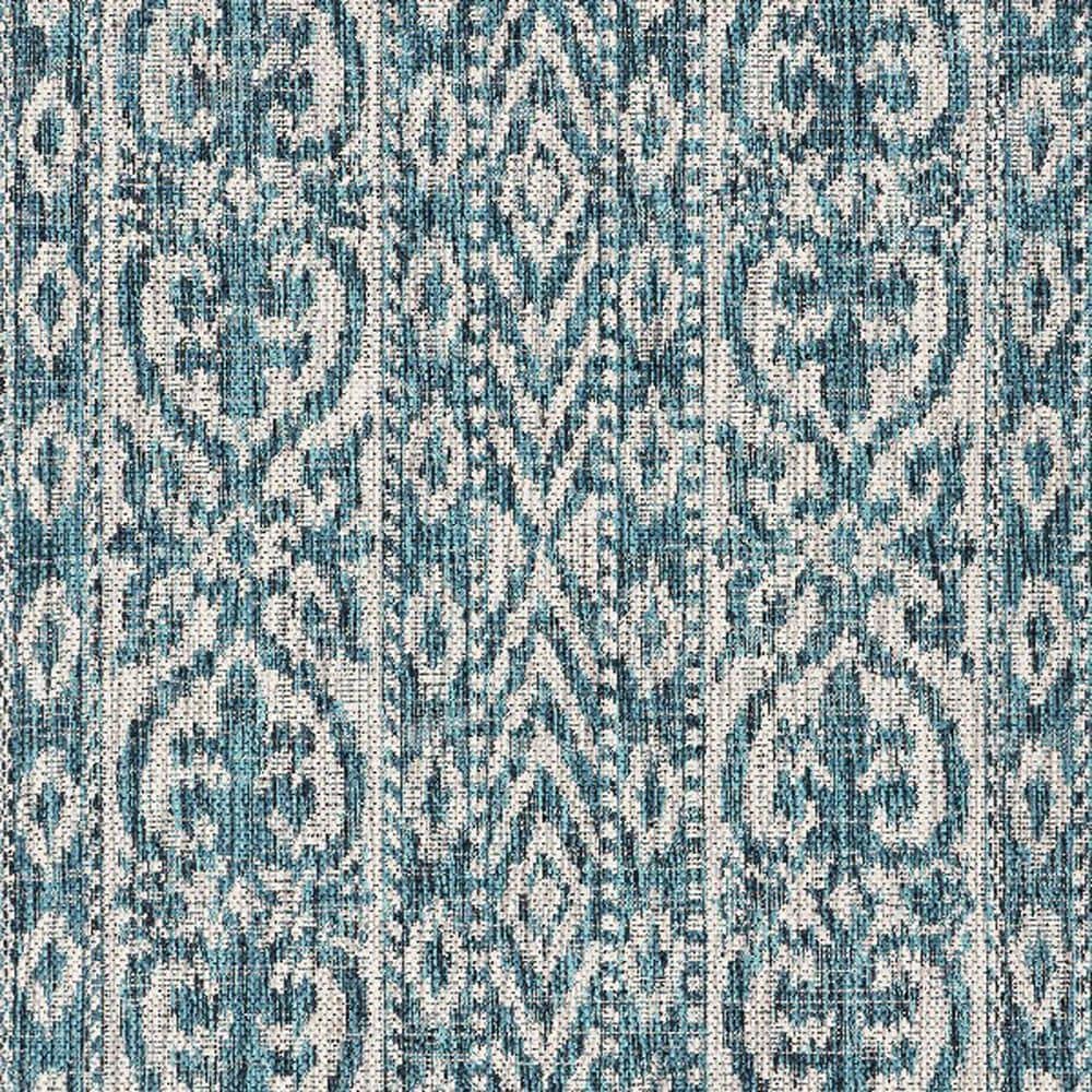 L&amp;R Resources Sun Shower 3&#39; x 5&#39; Blue and Green Indoor/Outdoor Area Rug, , large