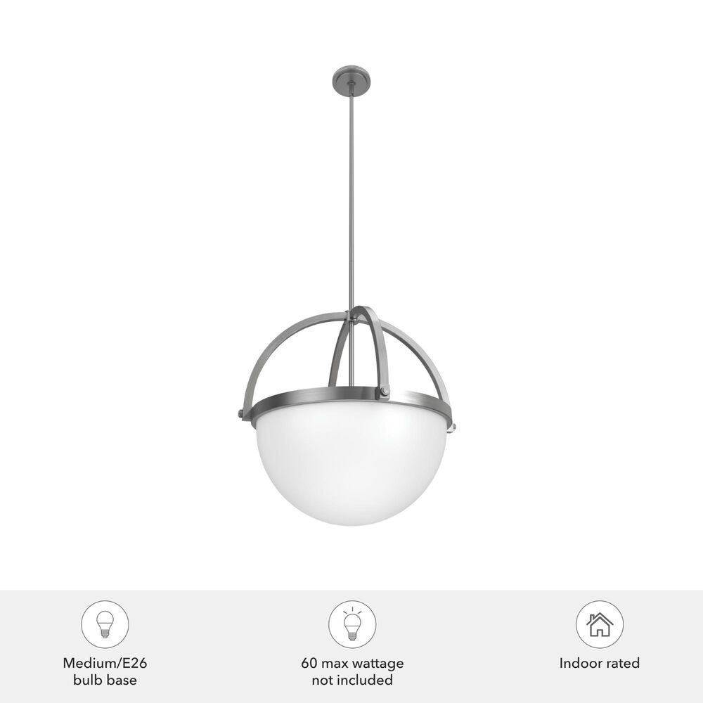Hunter Wedgefield 4-Light Pendant in Brushed Nickel, , large