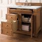 James Martin Vanities Bristol 36" Single Bathroom Vanity in Saddle Brown with 3 cm Ethereal Noctis Quartz Top and Rectangular Sink, , large