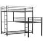 Furniture of America Hatch Twin Triple Bunk Bed in Sand Black and Silver, , large