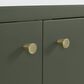 37B Isadore 36" Single Bathroom Vanity Cabinet in Deep Olive Green and White Composite Stone Top and Backsplash, , large