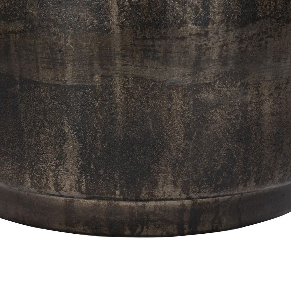 Four Hands Venetia Outdoor End Table in Distressed Bronze, , large