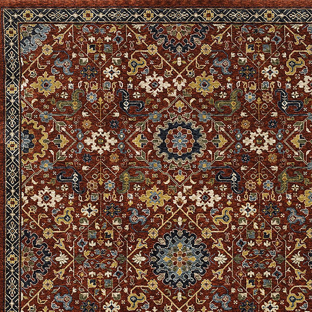 Oriental Weavers Aberdeen Floral 2&#39;3&quot; x 7&#39;6&quot; Red Runner, , large