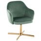 Lumisource Buena Swivel Accent Chair in Green, , large