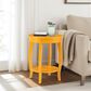 Linon Home Decor Rainbow Round Side Table in Yellow, , large