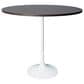 Leisuremod LeisureMod Verve Collection Modern Bar Height Table White Base with 48 Round Dark Walnut MDF Top, , large