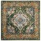 Safavieh Monaco MNC243F-5SQ 5" x 5"  Forest Green/Light Blue Square Rug, , large
