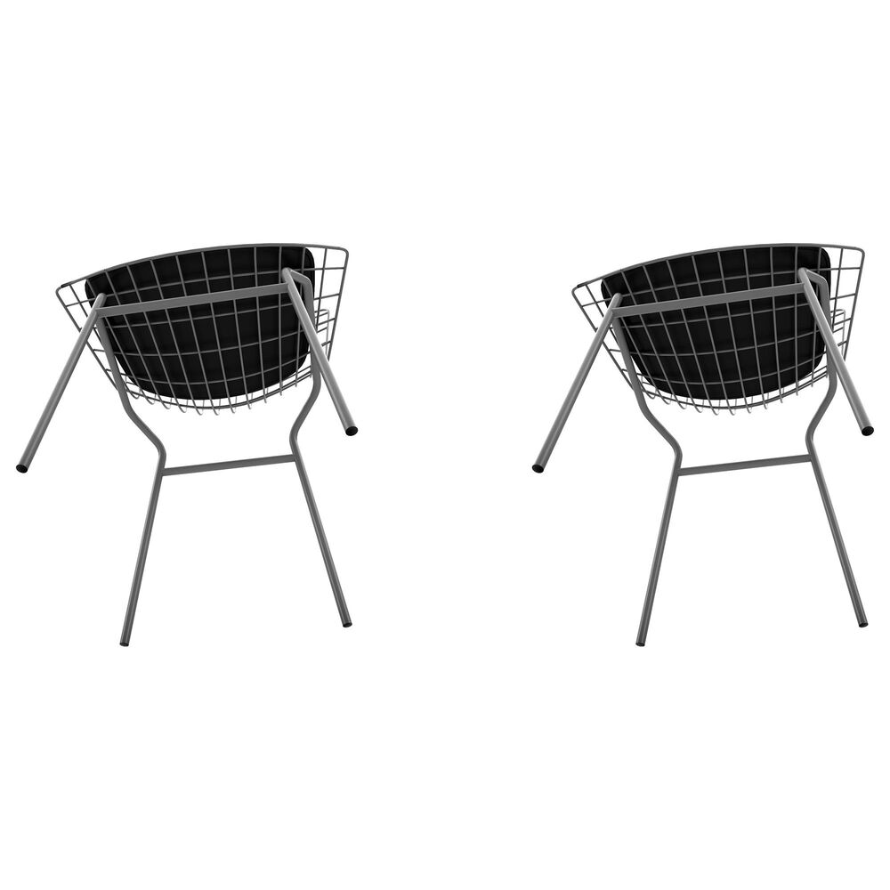 Dayton Madeline 2-Piece Chair with Seat Cushion Set in Charcoal Grey/Black, , large